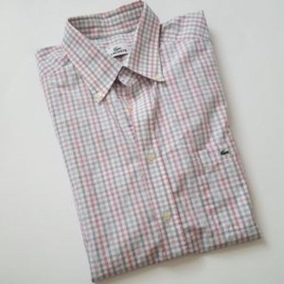 Lacoste men's short sleeve button up - A0 - Picture 2 of 8